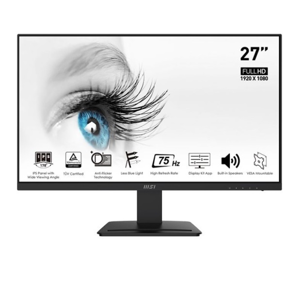 27" Монитор MSI PRO MP273 Black 75Hz 1920x1080 IPS, купить в Москве, цены в интернет-магазинах на Мегамаркет