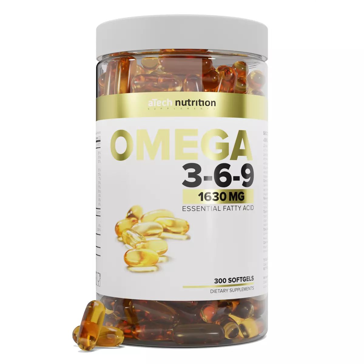 Омега 3-6-9 aTech Nutrition капсулы 1630 мг 300 шт. - купить в АРСЕНАЛ АТЛЕТА Москва (со склада МегаМаркет), цена на Мегамаркет