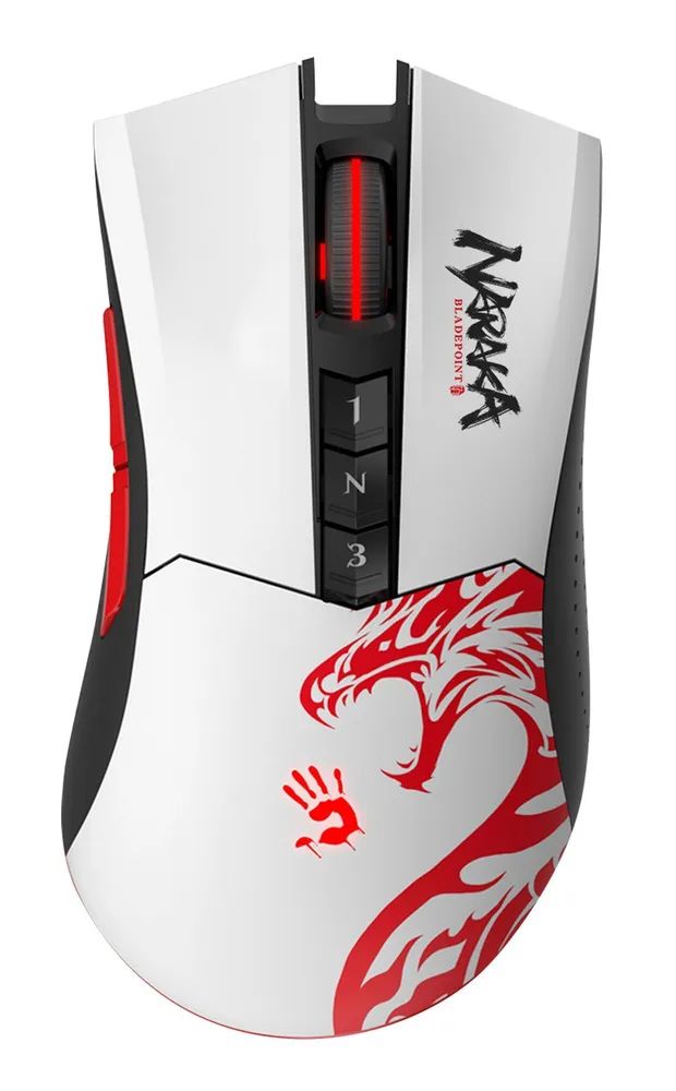 Беспроводная игровая мышь A4Tech Bloody R90 Plus Naraka White – купить в Москве, цены в интернет-магазинах на Мегамаркет