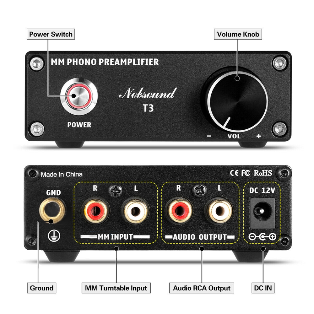 Фонокорректор MM Nobsound T3 для винилового проигрывателя – купить в ...