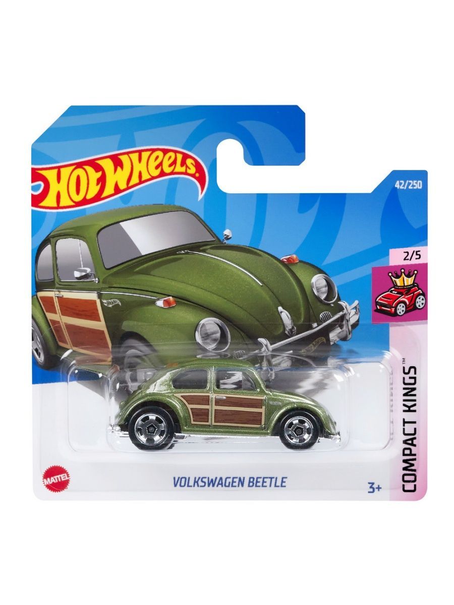 Машинка Hot Wheels коллекционная (оригинал) VOLKSWAGEN BEETLE зеленый -  отзывы покупателей на Мегамаркет