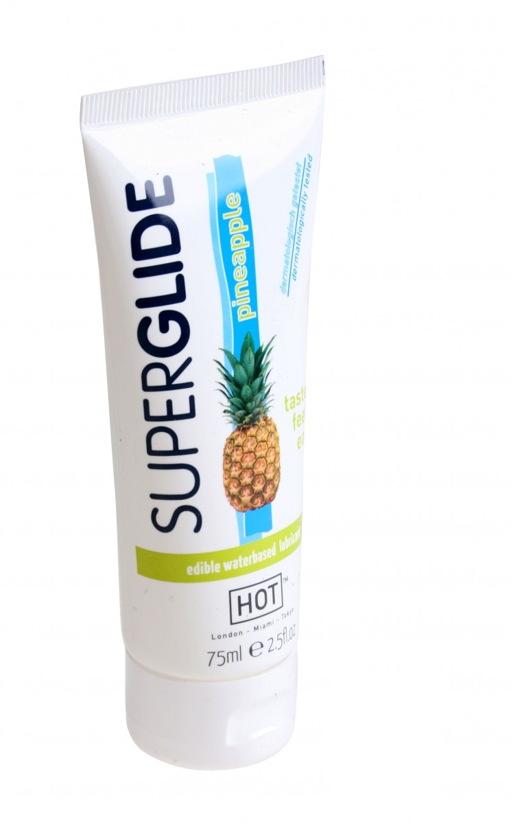 Съедобная смазка HOT Superglide со вкусом ананаса 75 мл - купить в Секс-шоп  Kitnis.ru, цена на Мегамаркет