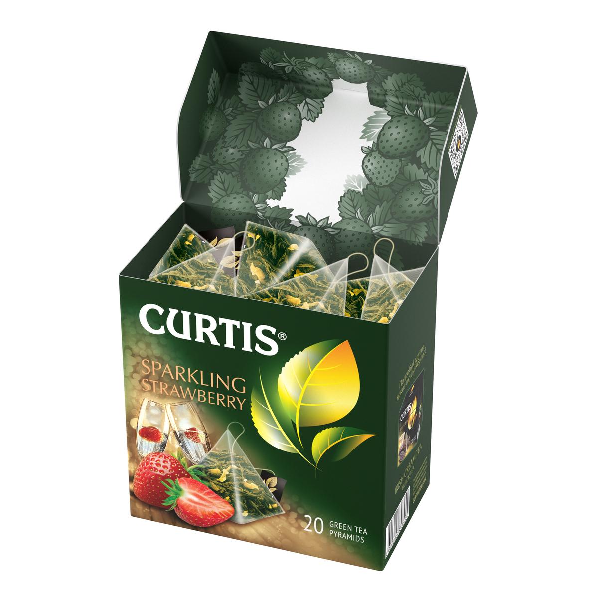 Tea отзывы. Curtis sparkling Strawberry. Чай Curtis sparkling Strawberry. Чай Кертис 20 клубника. Curtis чай зеленый клубника 20,4 г.