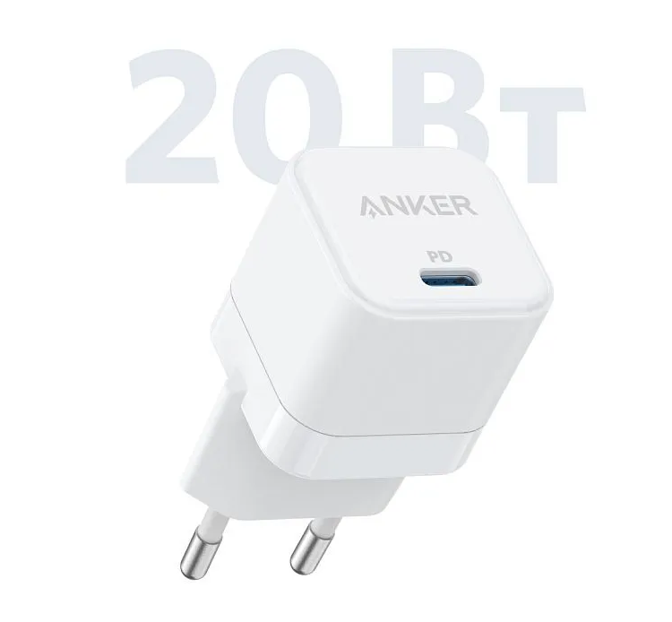 Сетевое зарядное устройство адаптер ANKER 312 USB-C 20W (A2347), белый, купить в Москве, цены в интернет-магазинах на Мегамаркет