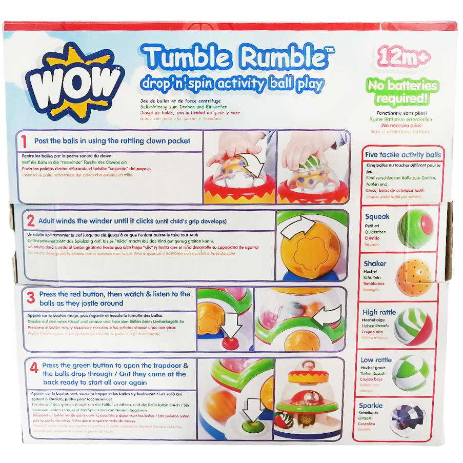 Развивающая игрушка WOW Toys Tumble Rumble для детей от 1 года 2050 –  купить в Москве, цены в интернет-магазинах на Мегамаркет