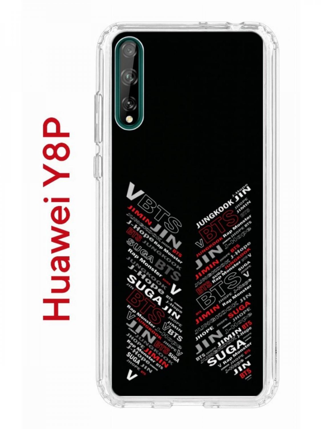 Чехол на Huawei Y8P,P Smart S 2020,Honor 30i Kruche Print BTS,  противоударный бампер, купить в Москве, цены в интернет-магазинах на  Мегамаркет