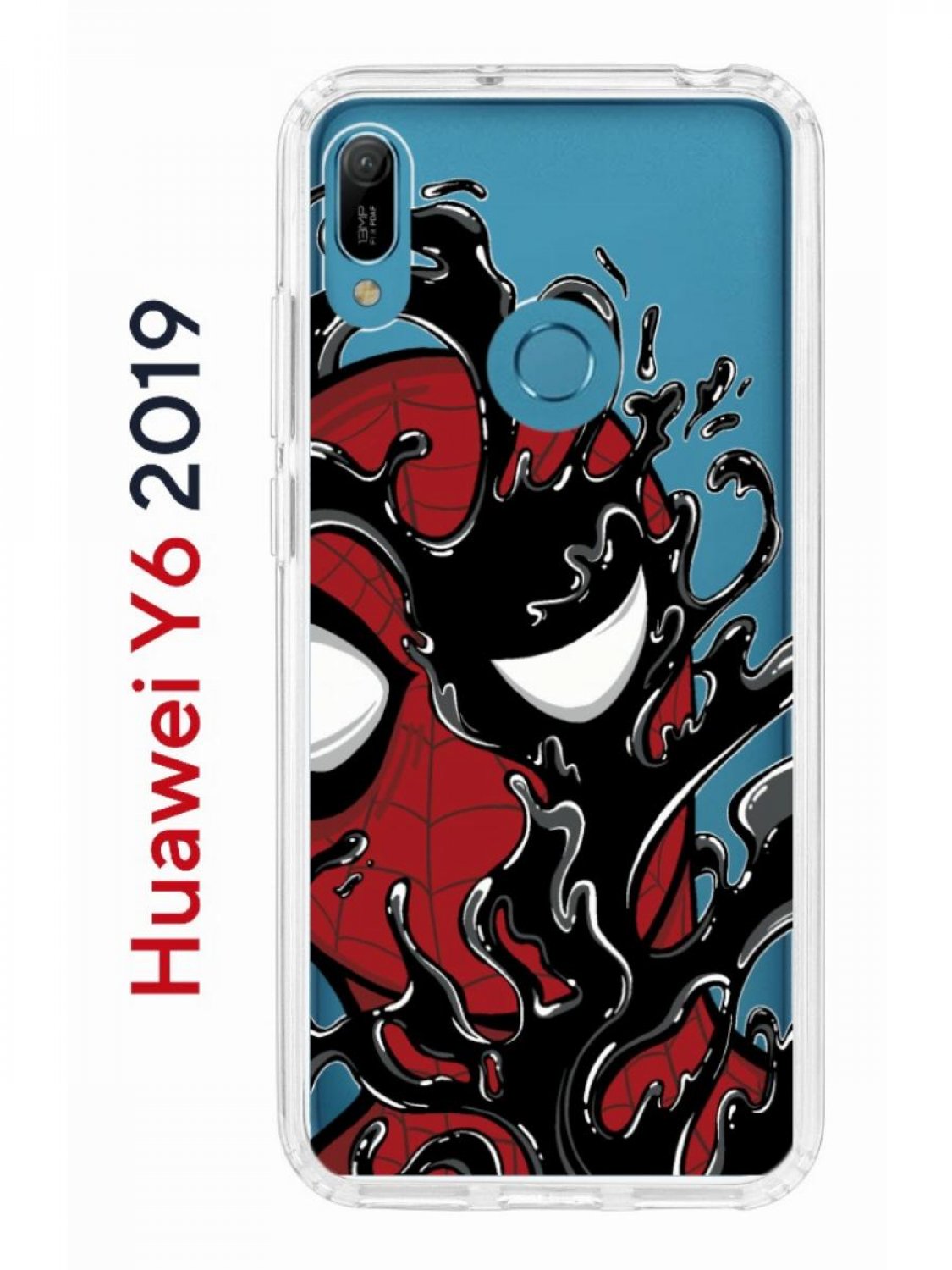 Чехол на Huawei Y6 2019,Honor 8A Kruche Print Spider-Man-Venom,  противоударный бампер, купить в Москве, цены в интернет-магазинах на  Мегамаркет