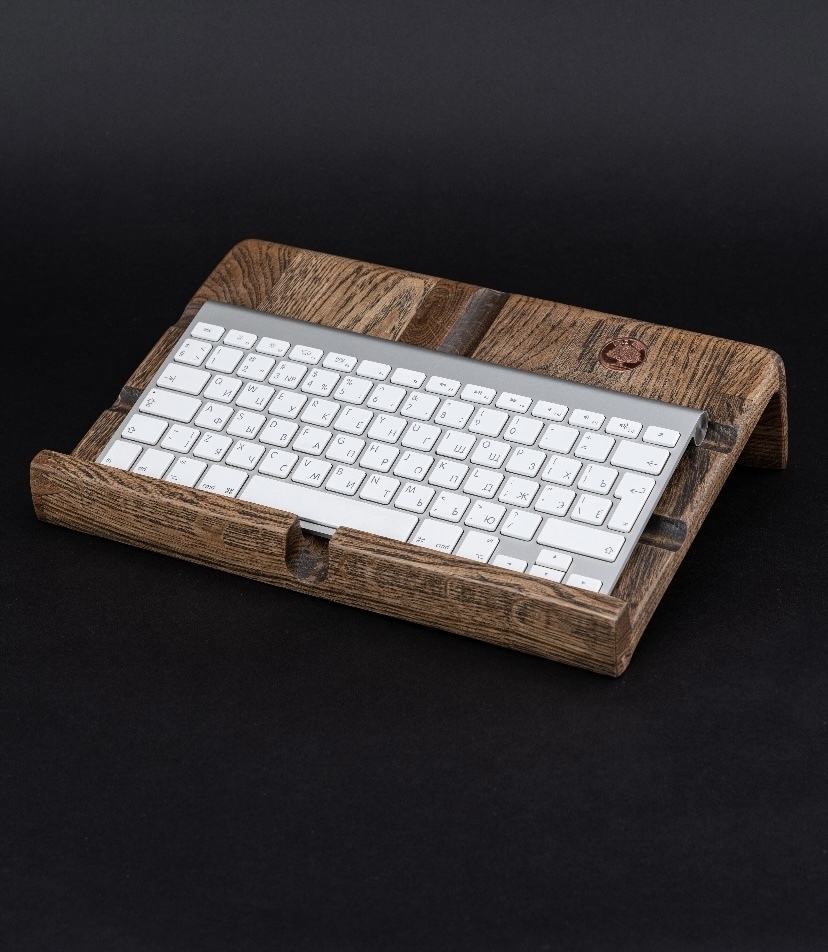 Подставка для MacBook, I Pad, планшета Holz Idea деревянная. Столик для ноутбука. Дуб