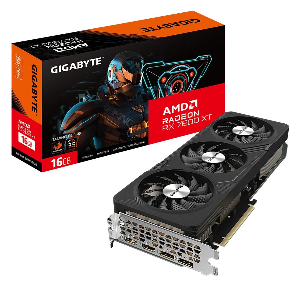 Видеокарта Gigabyte AMD RADEON RX7600XT GAMING OC 16GB, купить в Москве, цены в интернет-магазинах на Мегамаркет