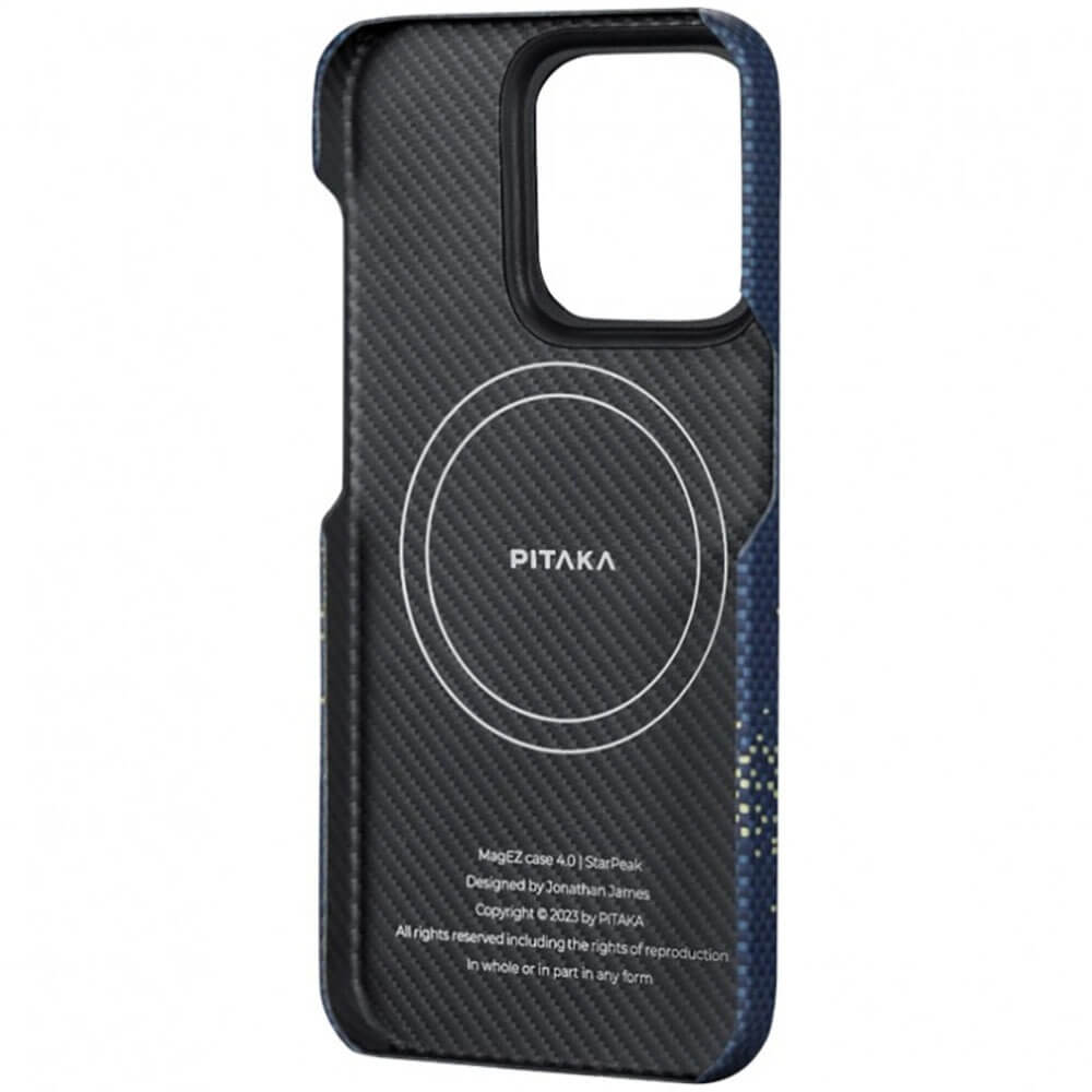 Чехол Pitaka MagEZ Case 4 Magsafe для iPhone 15 Pro Max кевлар  (KI1502PMYG), купить в Москве, цены в интернет-магазинах на Мегамаркет