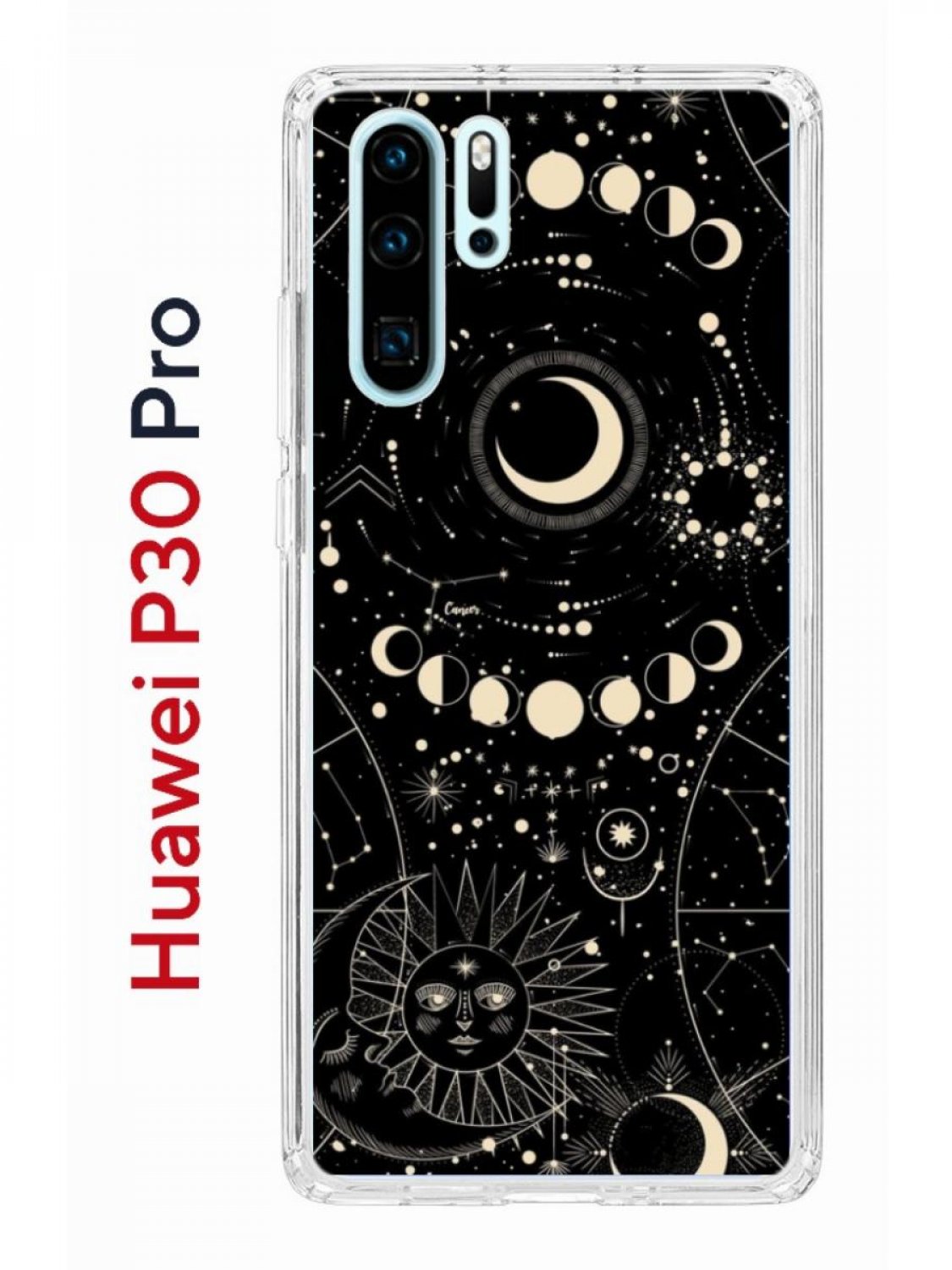 Чехол на Huawei P30 Pro с принтом Kruche Print Space, противоударный бампер,  купить в Москве, цены в интернет-магазинах на Мегамаркет