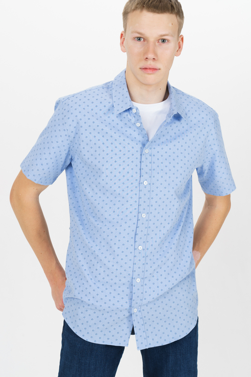 Рубашка мужская Tom Farr T M7014.33 (804-1-coll) голубая 50