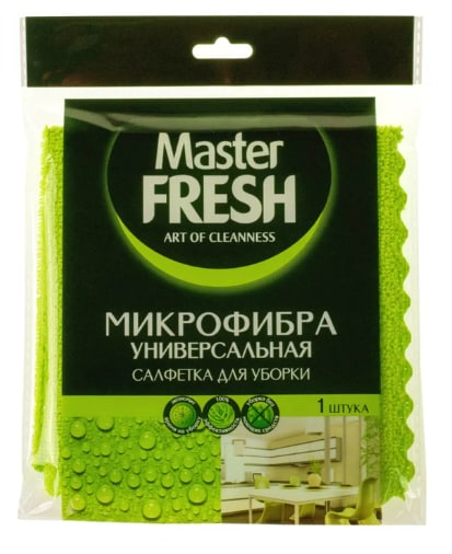 Салфетка Master Fresh Микрофибра универсальная для уборки 30*30см - купить в Москве, цены на Мегамаркет