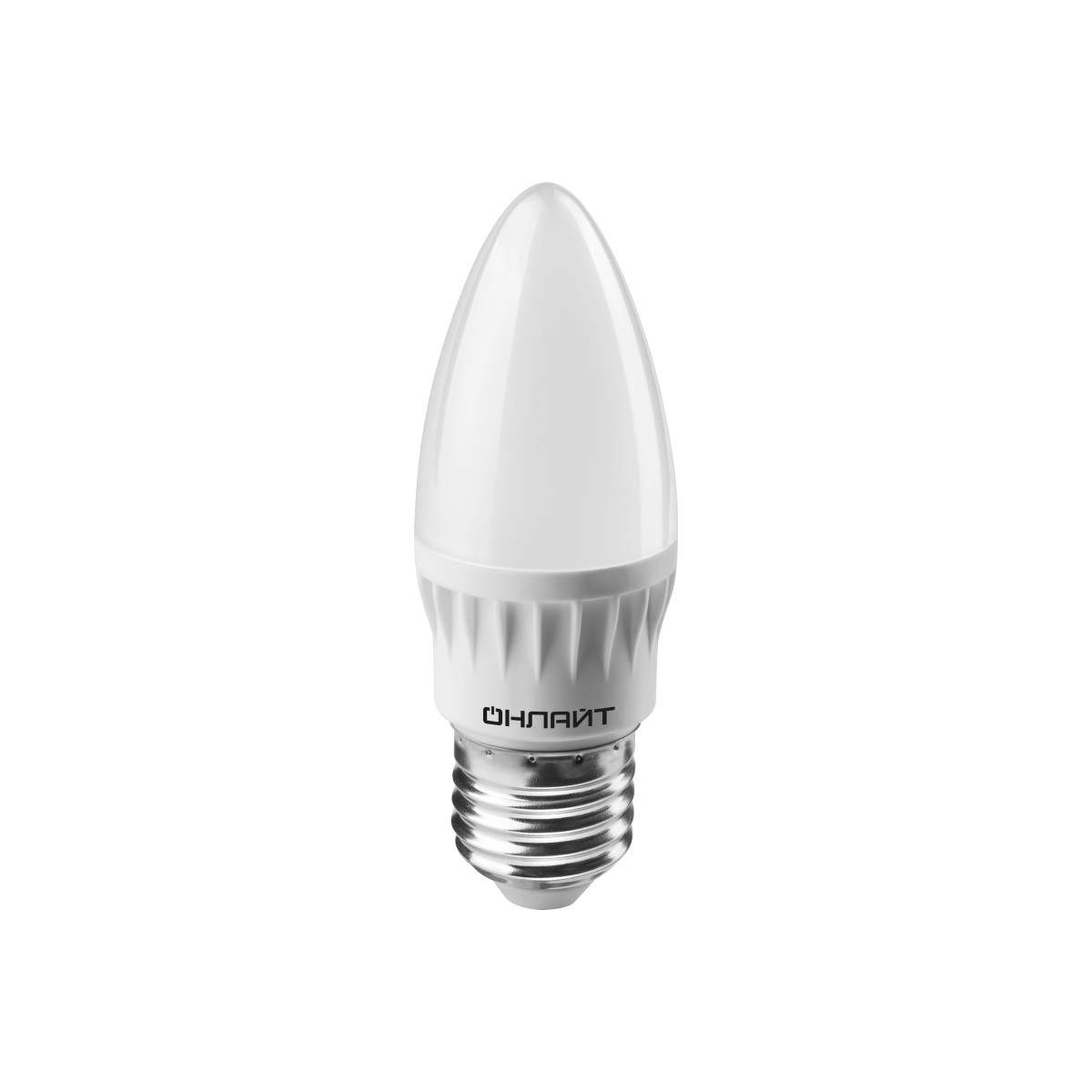 Лампа светодиодная LED Онлайт C37, свеча, 10W, 6500 K, E14, матовая, дневной свет
