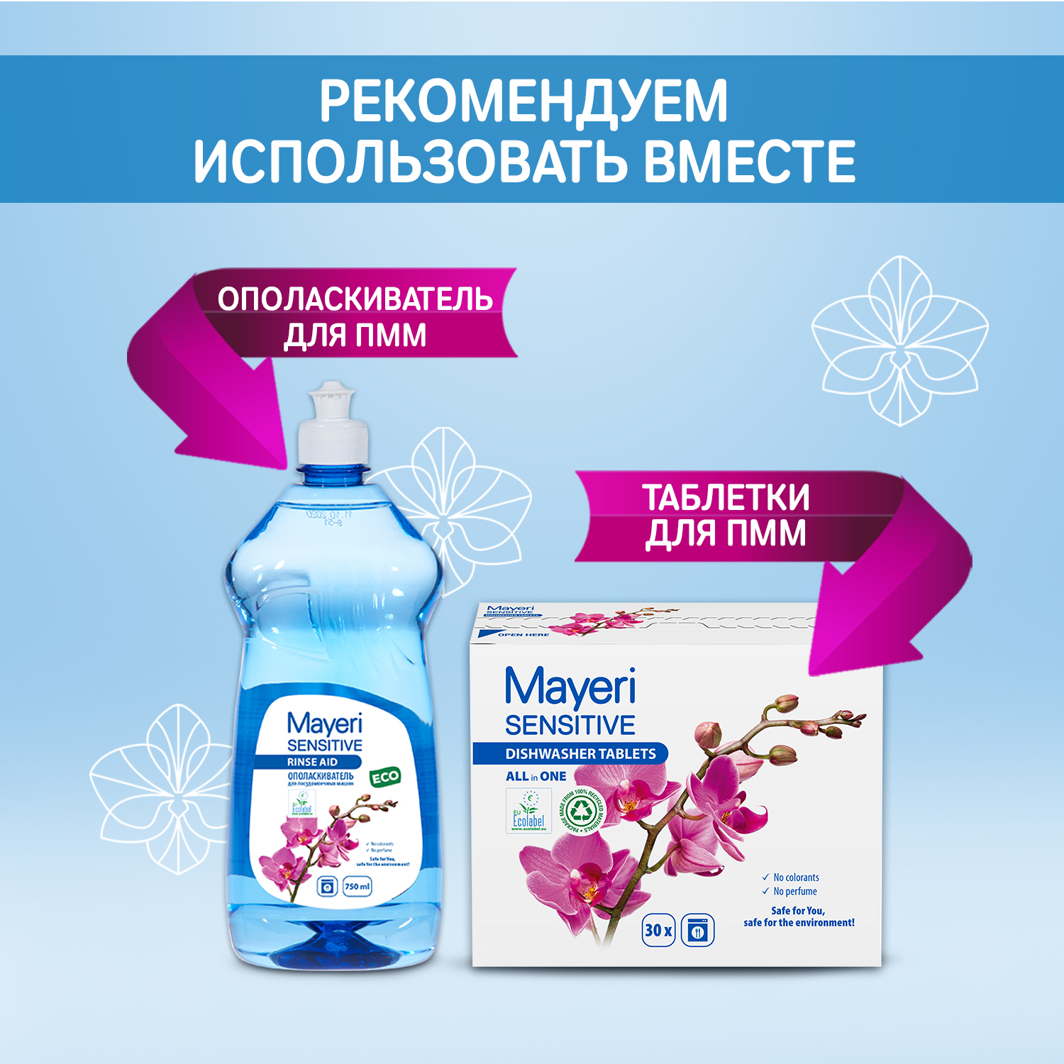 Таблетки для посудомоечной машины All-in-One ЭКО Mayeri Sensitive,  бесфосфатные, 30шт - отзывы покупателей на маркетплейсе Мегамаркет |  Артикул: 100028032112