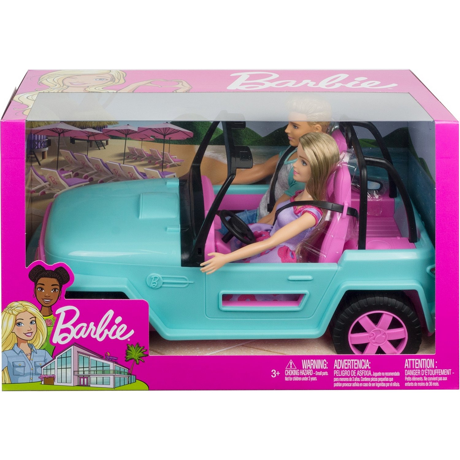 Игровой набор Barbie Семья Барби и Кен на машине GHT35 – купить в Москве,  цены в интернет-магазинах на Мегамаркет