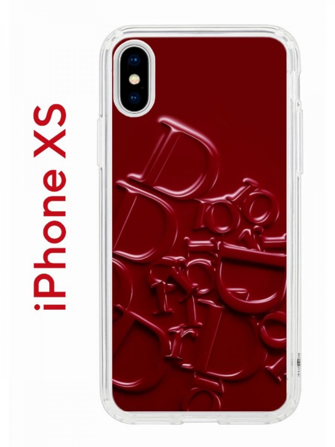 Чехол на iPhone X, Xs с принтом Kruche Print Dior, бампер с защитой камеры,  купить в Москве, цены в интернет-магазинах на Мегамаркет