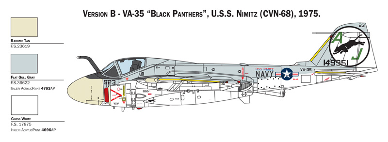 A 6 intruder чертежи Купить сборная модель Italeri 1/72 Самолёт KA-6D Intruder 1405, цены на Мегамарк