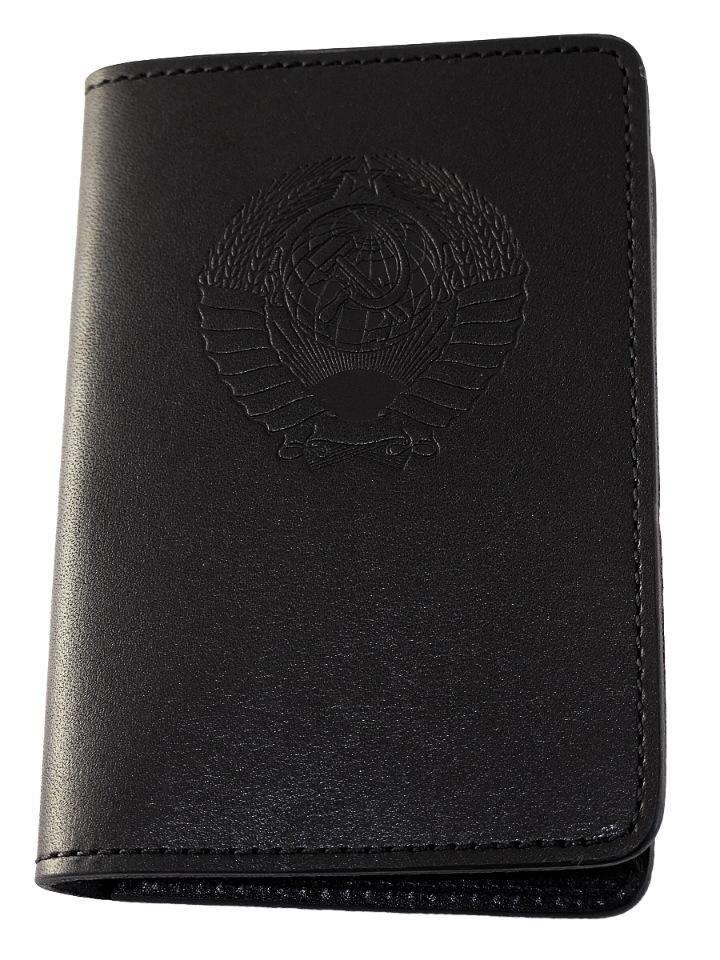Обложка для паспорта мужская Solaris S8107 черная