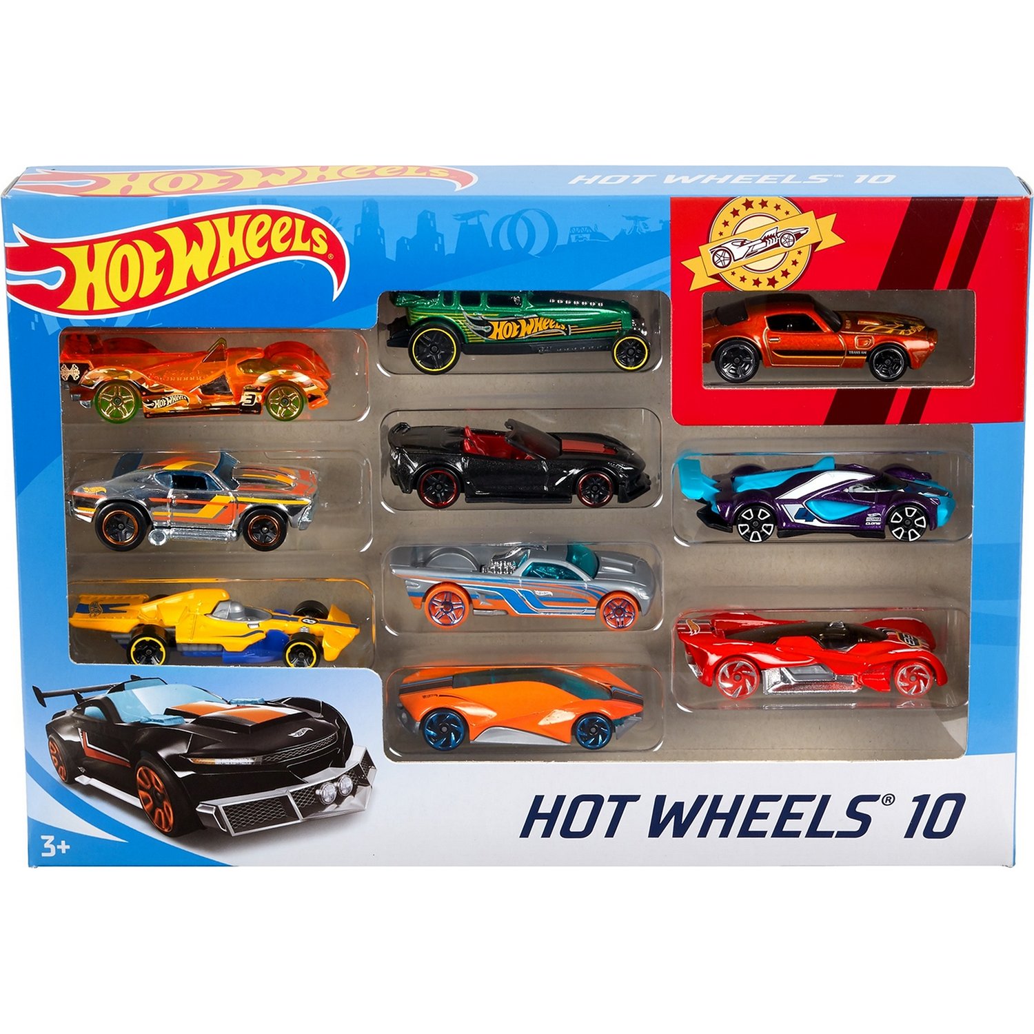 Набор машин Hot Wheels подарочный 10 шт в ассортименте – купить в Москве,  цены в интернет-магазинах на Мегамаркет