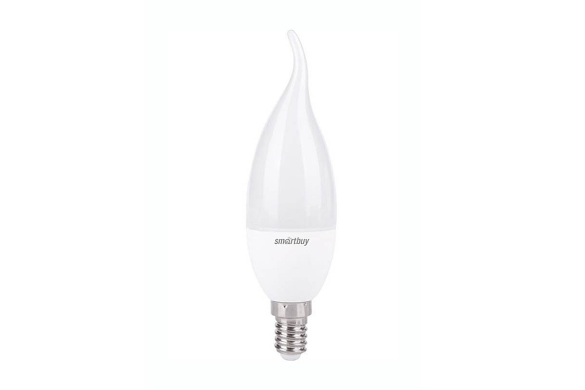 Лампочка светодиодная SmartBuy E14 свеча на ветру 8,5 вт 3000к 11205