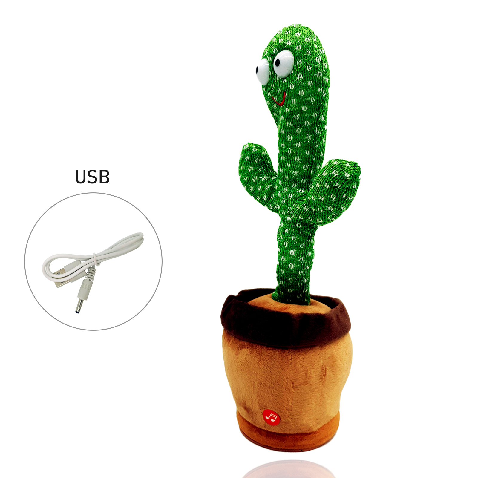 Купить танцующий кактус игрушка Market toys lab USB-зарядка Cactus-mexico,  цены на Мегамаркет