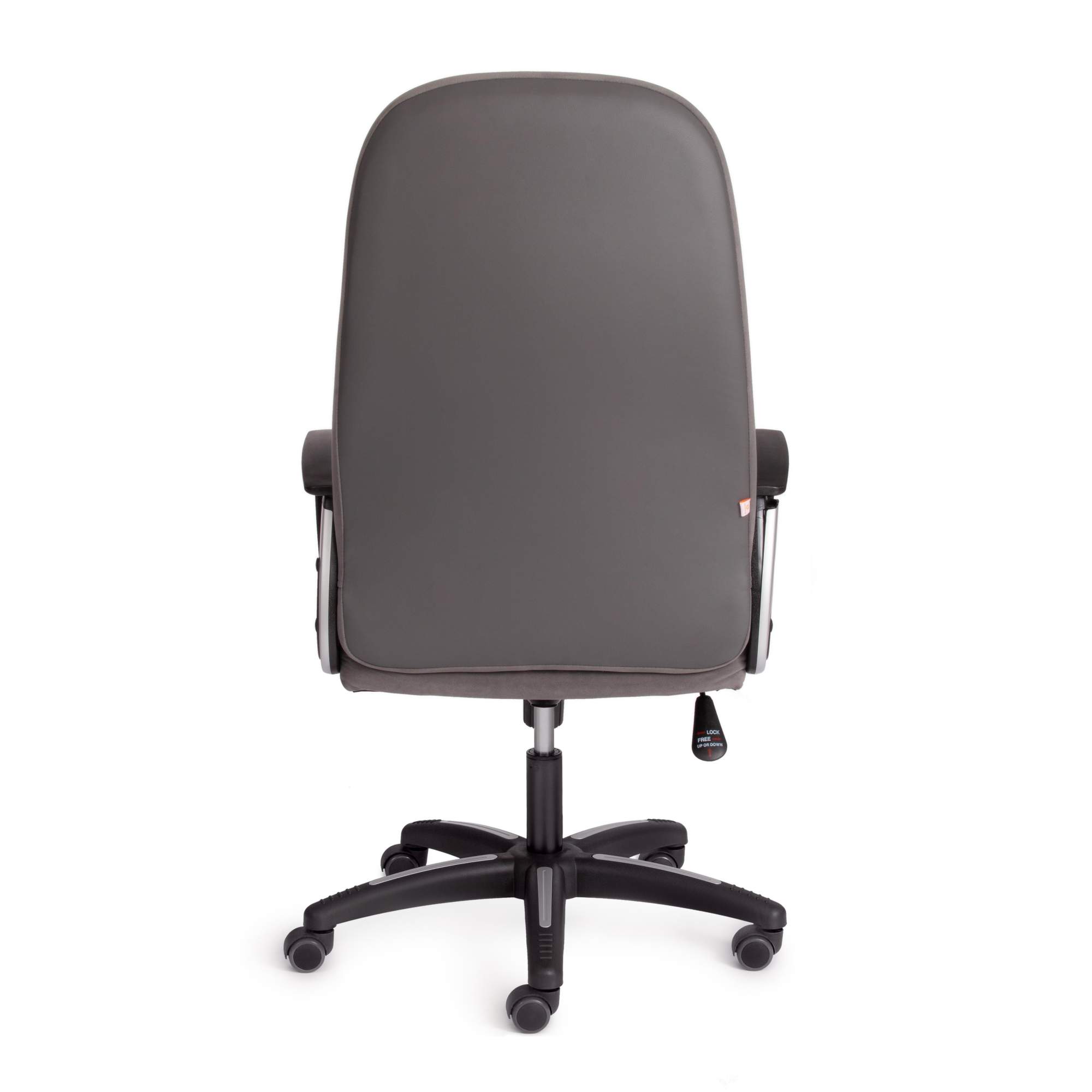 Кресло TetChair ADVANCE флок, кожзам , серый, металлик
