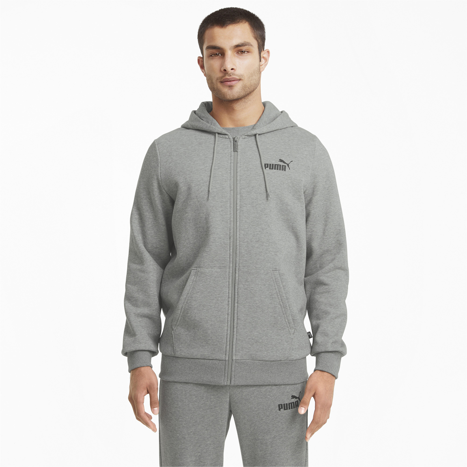 Худи мужское PUMA Ess Small Logo Fz Fl серое L