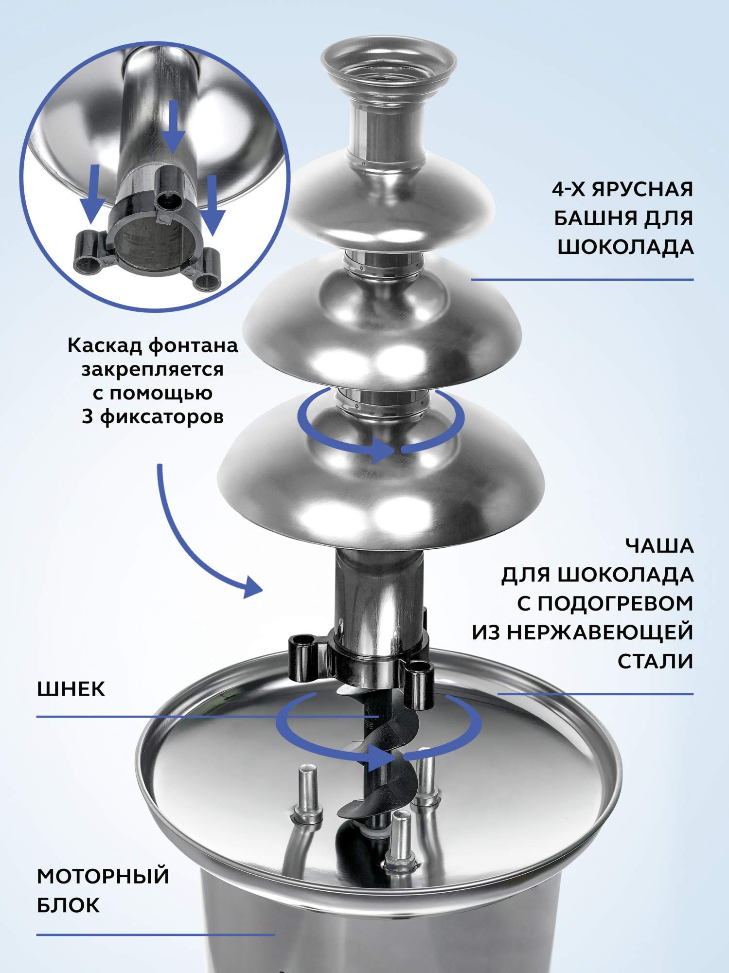 Прибор для приготовления фондю Gastrorag CF20C Silver - отзывы покупателей  на маркетплейсе Мегамаркет | Артикул: 600006932508