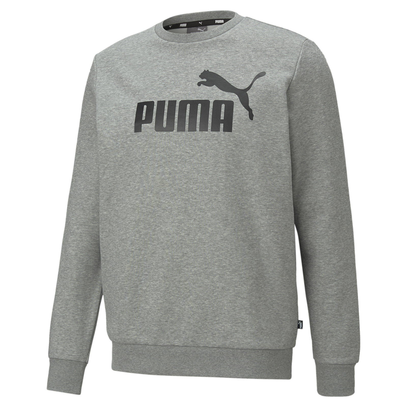 Свитшот мужской PUMA Ess Big Logo Crew Fl серый XL