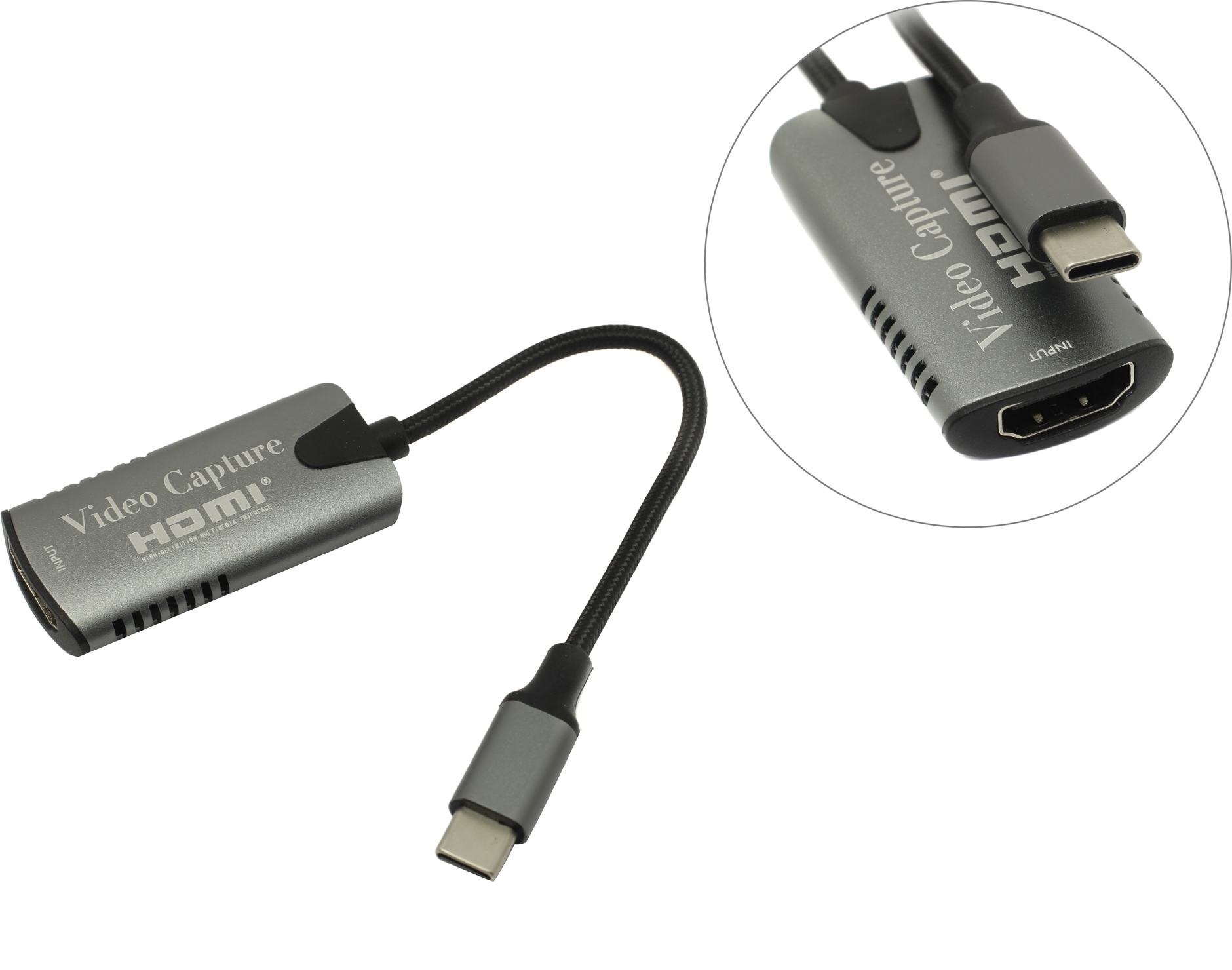 Адаптер видеозахвата HDMI - USB-С 1080P с кабелем 14 см, KS-is, купить в Москве, цены в интернет-магазинах на Мегамаркет
