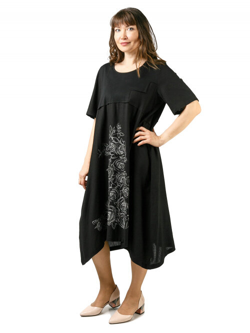 Повседневное платье женское Westfalika EF20-92022-0-1 черное 48 RU