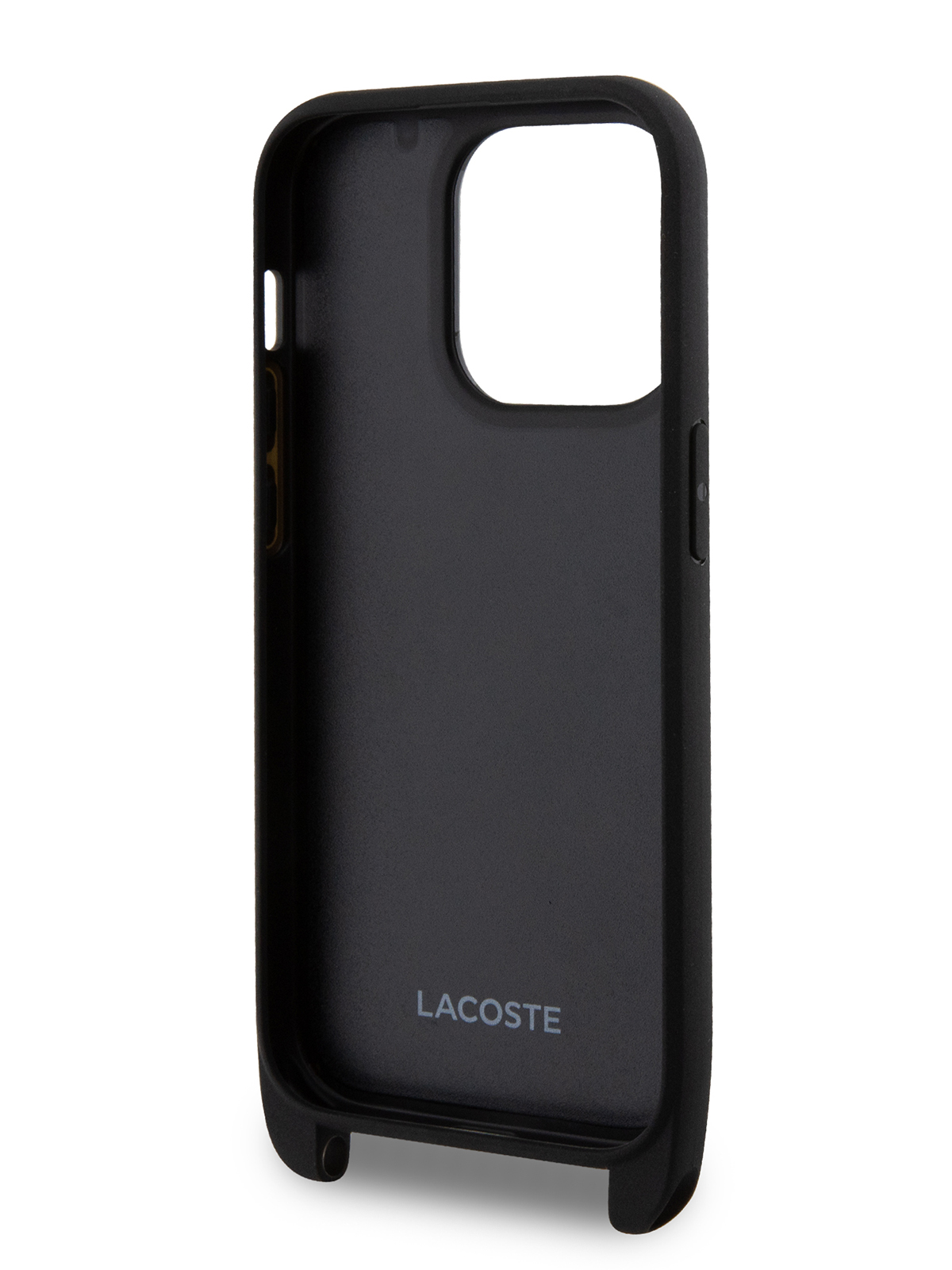 Чехол Lacoste для iPhone 15 Pro с фирменным ремешком Hard Black, купить в  Москве, цены в интернет-магазинах на Мегамаркет