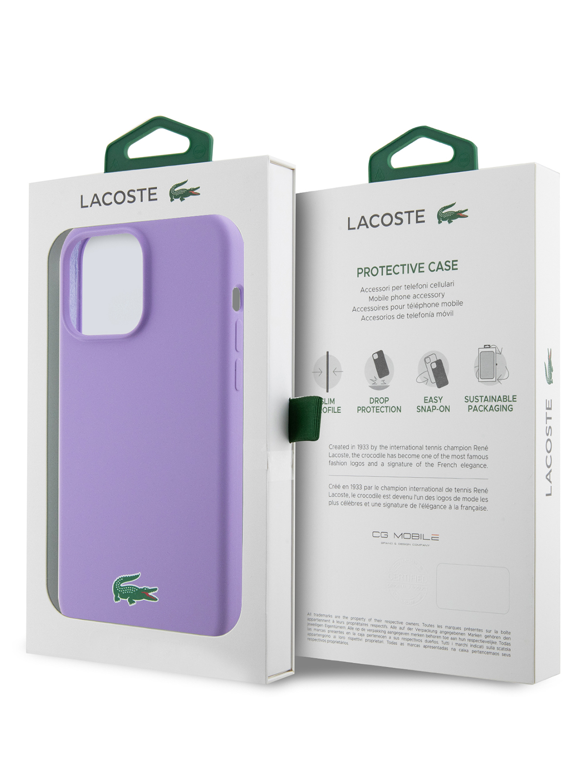 Чехол Lacoste для iPhone 15 Pro Max Croc Logo с Magsafe Hard Parme, купить  в Москве, цены в интернет-магазинах на Мегамаркет