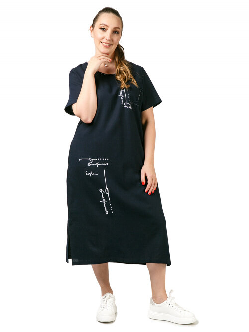 Повседневное платье женское Westfalika EF20-92009-2-1 синее 56 RU