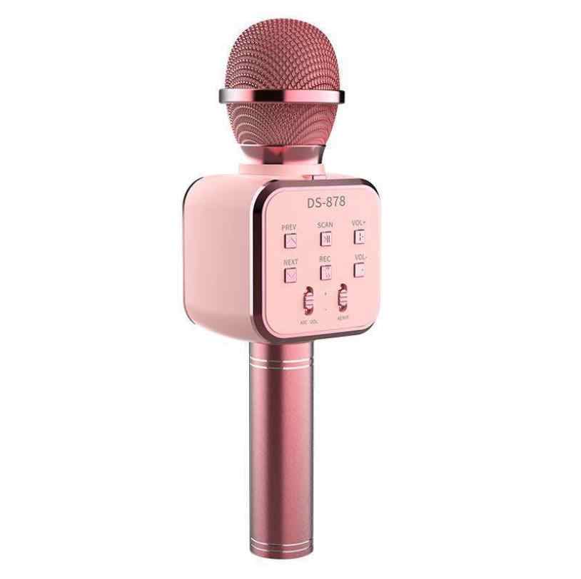 Беспроводной караоке-микрофон HI-FI Speaker DS878, бронзовый