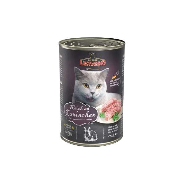 Консервы для кошек Leonardo Quality Selection Rich In Rabbit, с кроликом, 400г