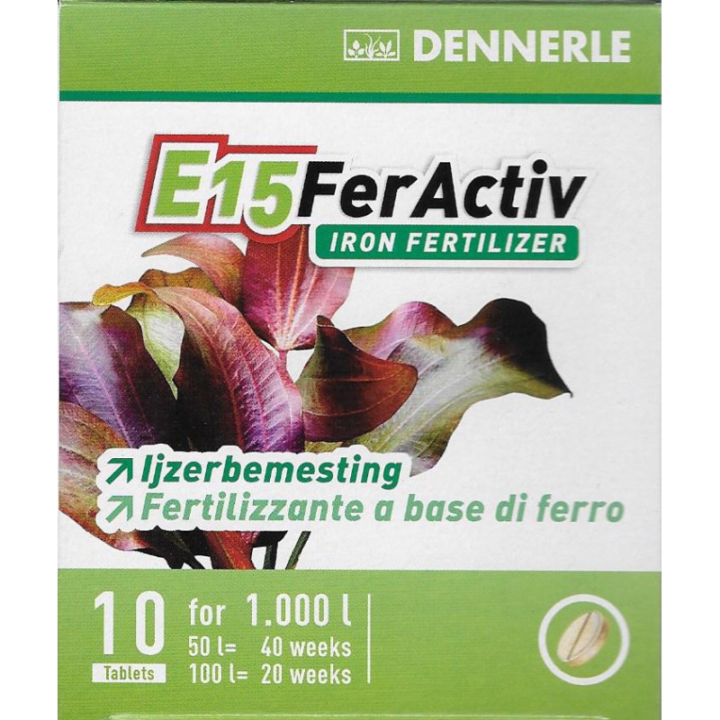 Удобрение для аквариумных растений Dennerle E15 FerActiv таблетки 10 шт.