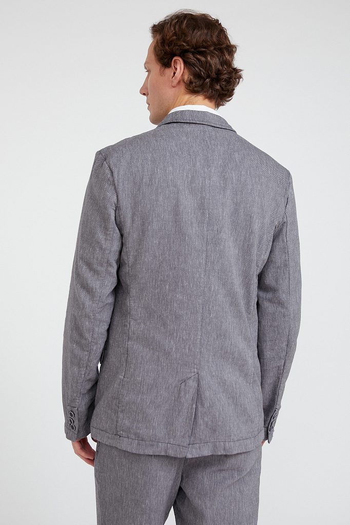 Пиджак мужской Finn Flare S20-22012 серый 3XL