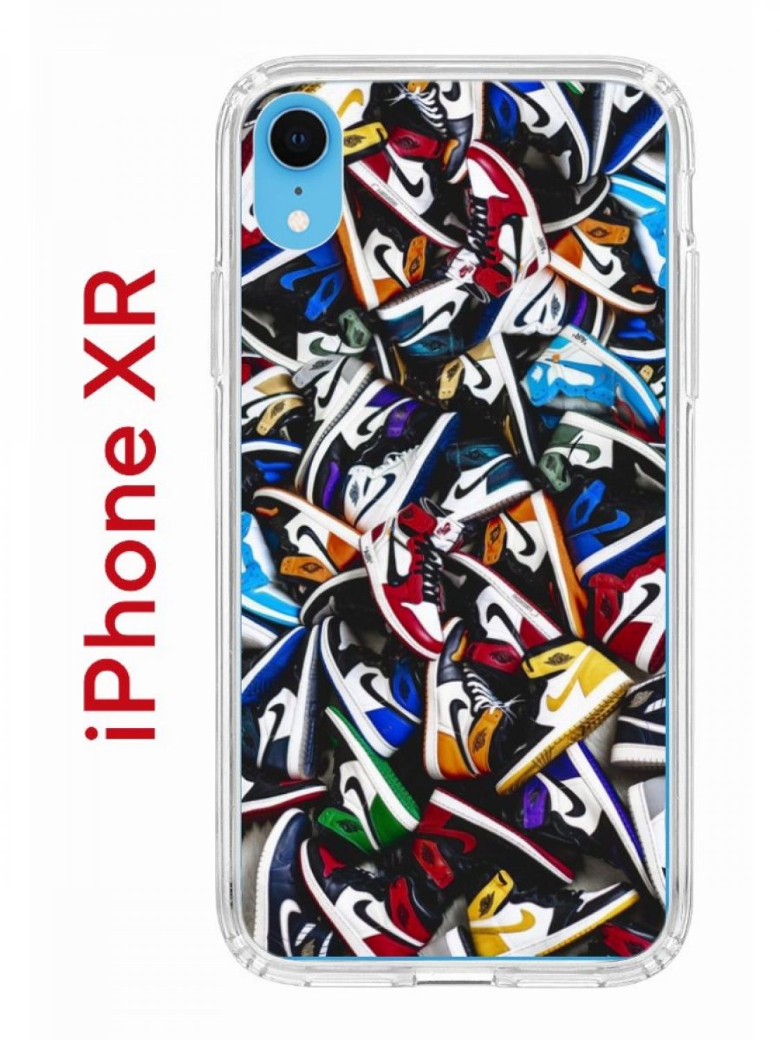 Чехол на iPhone XR с принтом Kruche Print Кроссовки Nike Air, бампер с  защитой камеры – купить в Москве, цены в интернет-магазинах на Мегамаркет