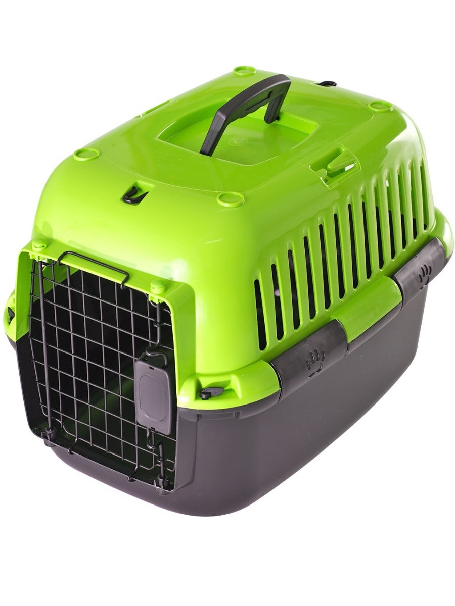 Контейнер для кошек и собак Fauna International 40x32x32см зеленый, черный