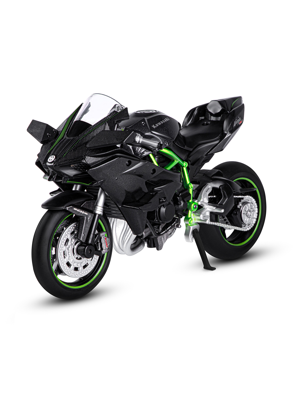 Мотоцикл металлический Автопанорама KAWASAKI, свободный ход колес, М1:12,  JB1251573 – купить в Москве, цены в интернет-магазинах на Мегамаркет