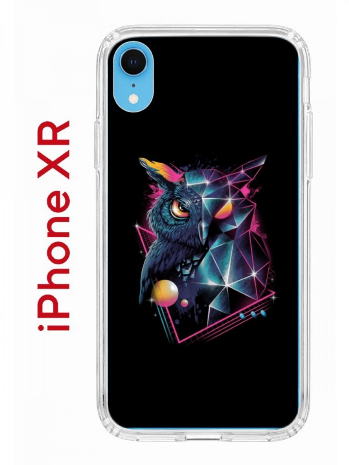 Чехол на iPhone XR с принтом Kruche Print Retro Owl, бампер с защитой камеры  – купить в Москве, цены в интернет-магазинах на Мегамаркет