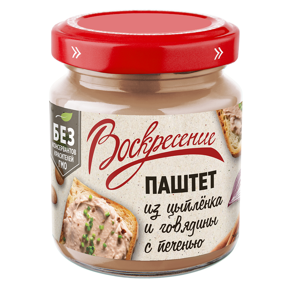 Паштет Воскресение из цыпленка и говядины с печенью, 6 шт х 100 г – купить  в Москве, цены в интернет-магазинах на Мегамаркет