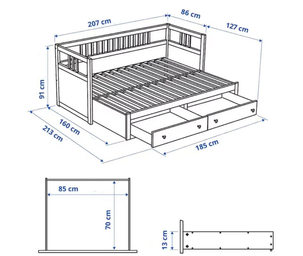 Тахта кровать размеры