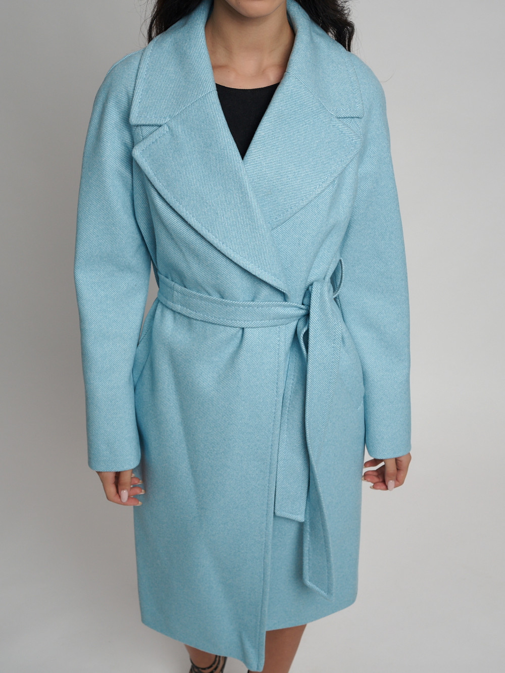 Пальто женское MTFORCE 4263 бирюзовое 46 RU