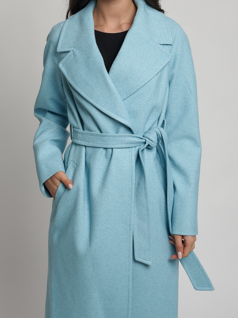 Пальто женское MTFORCE 4263 бирюзовое 44 RU