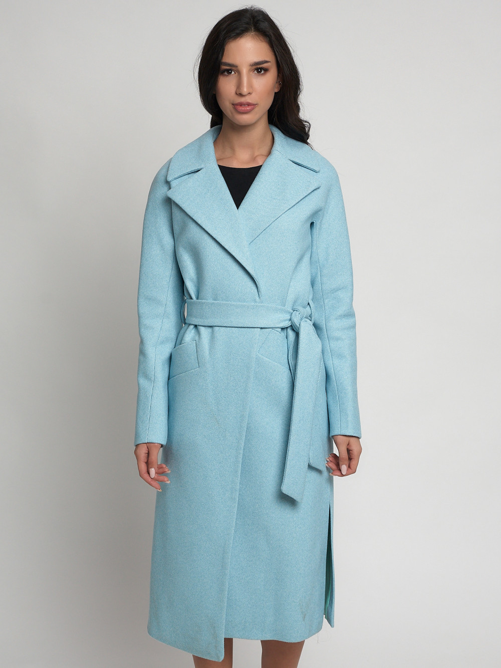 Пальто женское MTFORCE 4444 голубое 44 RU