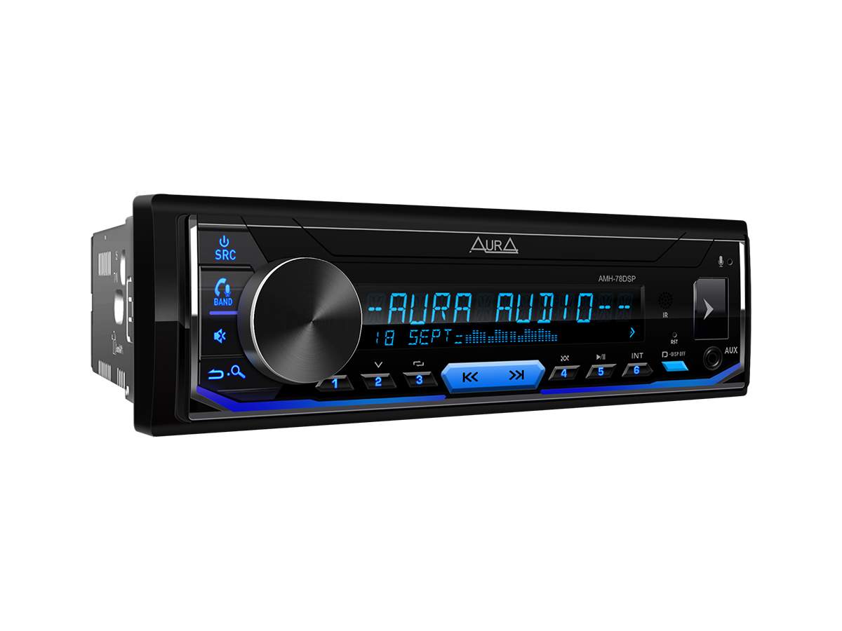 Купить автомагнитола процессорная 51Вт с Bluetooth, USB, AUX - AURA AMH-78DSP, цены на Мегамаркет | Артикул: 600005090533