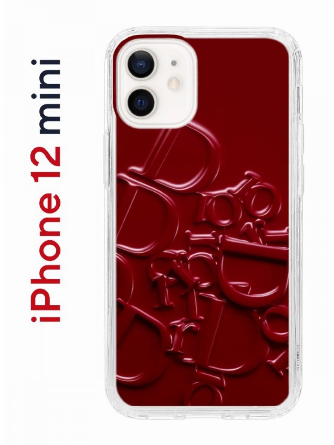 Чехол на iPhone 12 mini с принтом Kruche Print Dior, бампер с защитой  камеры, купить в Москве, цены в интернет-магазинах на Мегамаркет